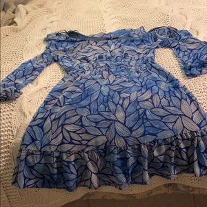 Lulus Blue Floral Dress